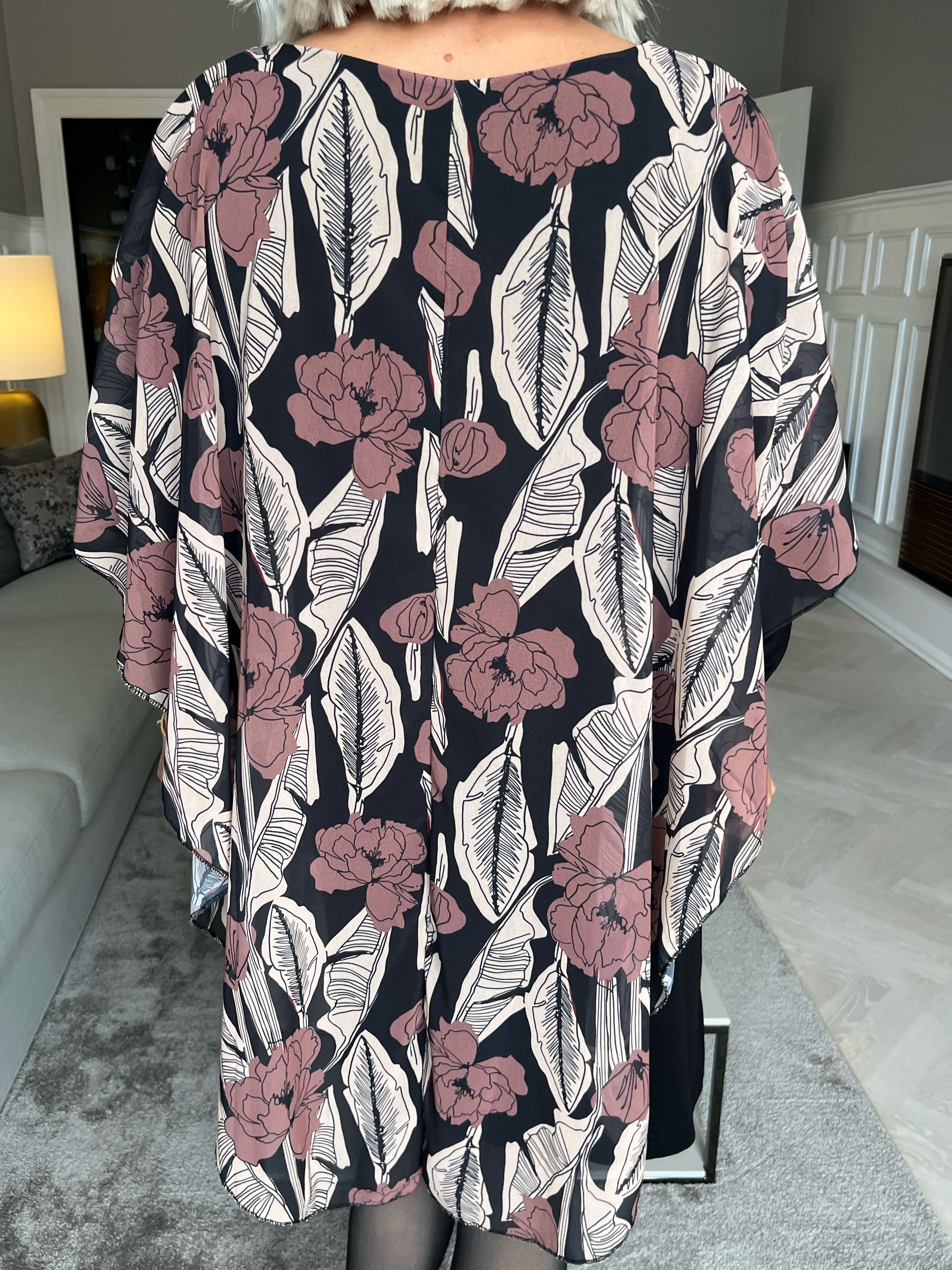 Kenya Feather Long Sleeve - Tunikaklänning med chiffonglager